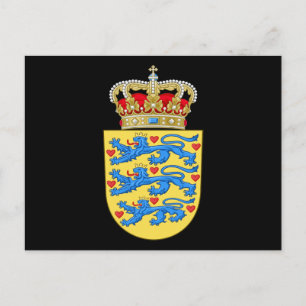 Postal escudo de armas de Dinamarca