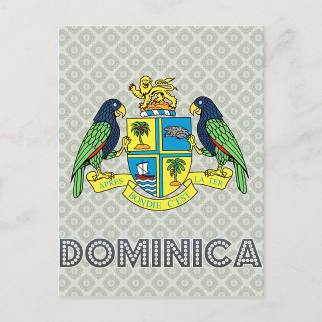 Postal Escudo de armas de Dominica (Anverso)