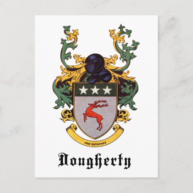 Postal Escudo de armas de Dougherty (Anverso)