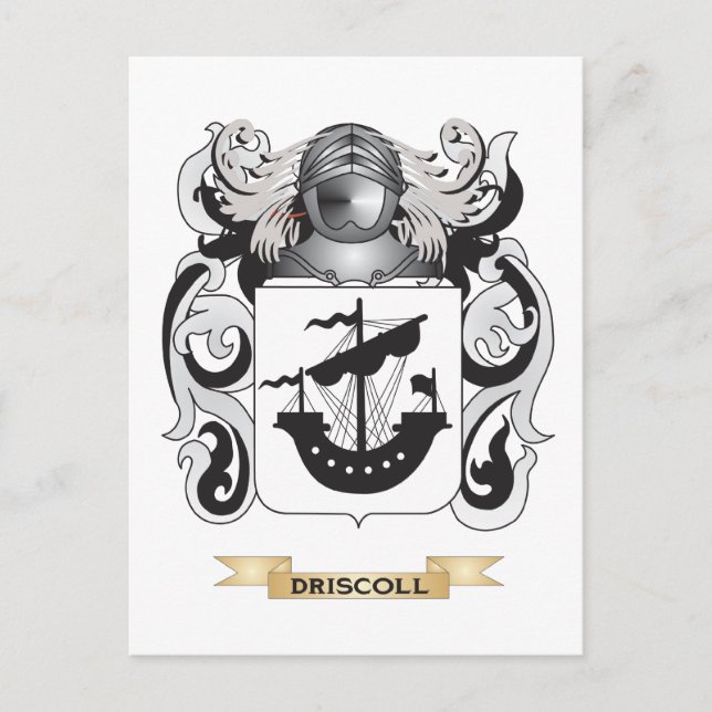Postal Escudo de armas de Driscoll (Anverso)