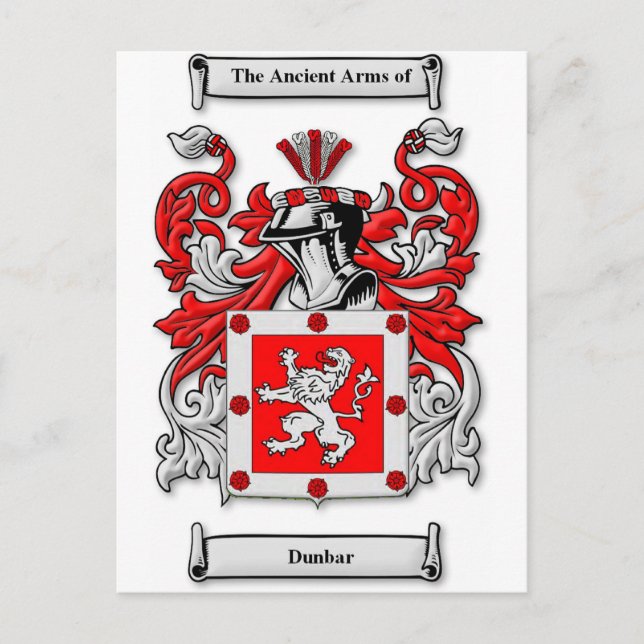 Postal Escudo de armas de Dunbar (Anverso)