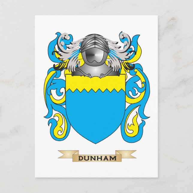 Postal Escudo de armas de Dunham (Anverso)