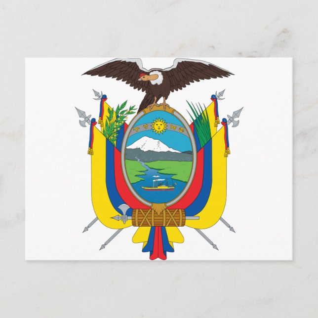 Postal Escudo De Armas De Ecuador (Anverso)