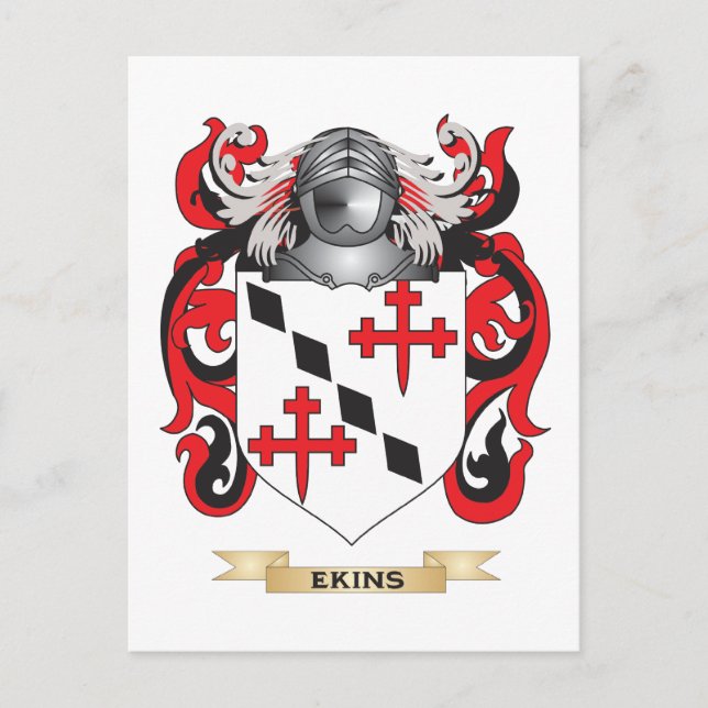 Postal Escudo de armas de Ekins (Anverso)