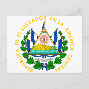 Postal Escudo de armas de El Salvador