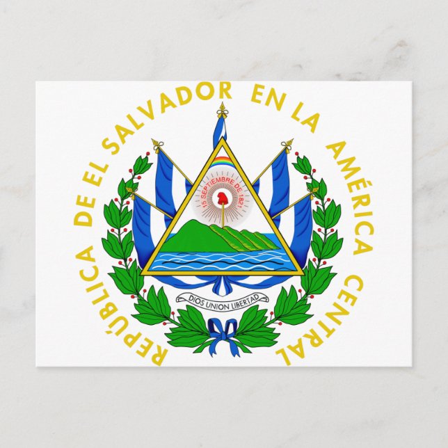 Postal Escudo de armas de El Salvador (Anverso)