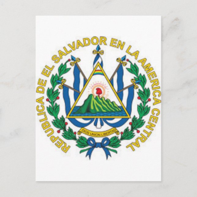Postal Escudo de armas de El Salvador (Anverso)