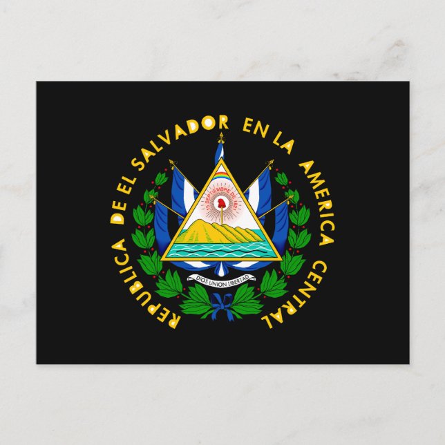 Postal Escudo de armas de El Salvador (Anverso)