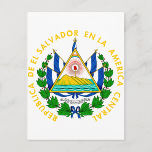 Postal Escudo de armas de El Salvador