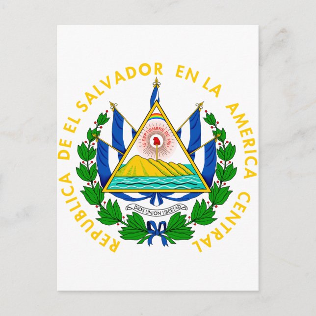 Postal Escudo de armas de El Salvador (Anverso)