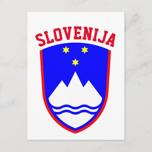 Postal Escudo de armas de ESLOVENIA (Anverso)