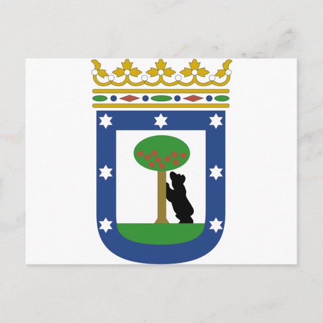 Postal Escudo de armas de España de Madrid (Anverso)
