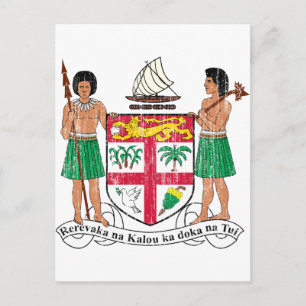 Postal Escudo De Armas De Fiji