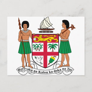 Postal Escudo De Armas De Fiji
