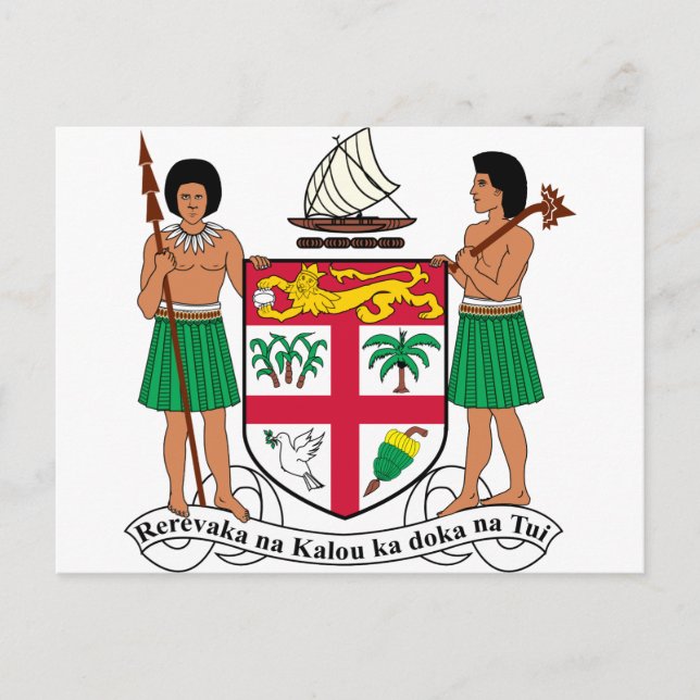 Postal Escudo De Armas De Fiji (Anverso)