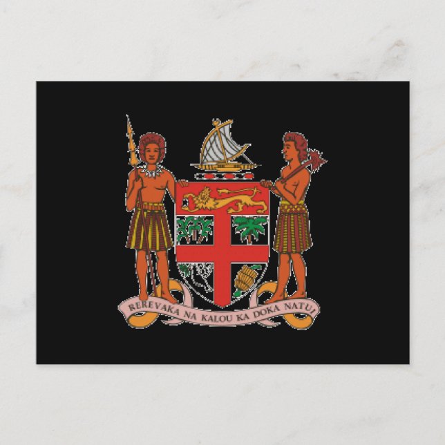 Postal Escudo de armas de Fiji (Anverso)