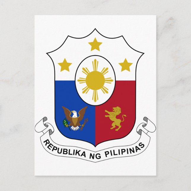 Postal Escudo de armas de Filipinas (Anverso)