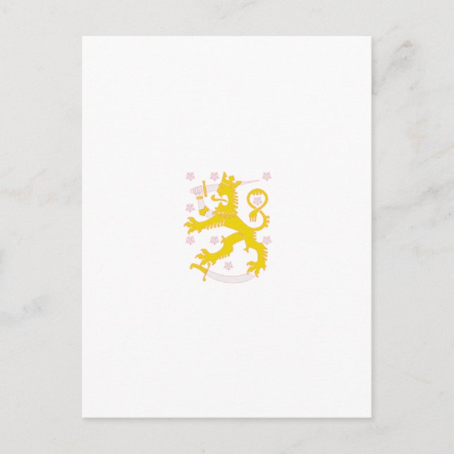 Postal Escudo de armas de Finlandia (Anverso)
