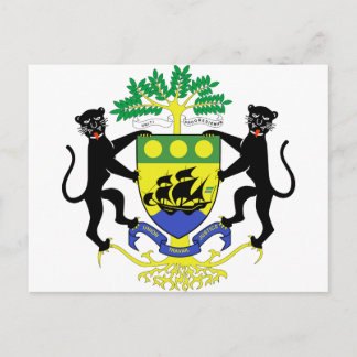 Postal Escudo de armas de Gabón