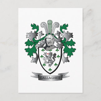 Postal Escudo de armas de Gallagher
