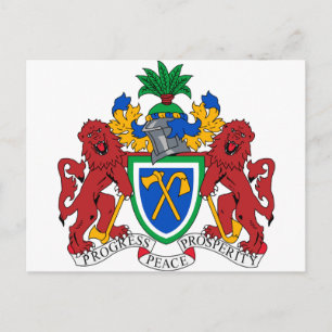 Postal Escudo de armas de Gambia