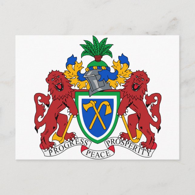 Postal Escudo de armas de Gambia (Anverso)
