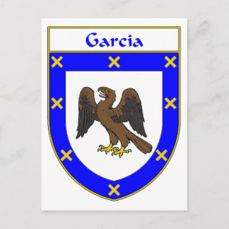 Postal Escudo de armas de García/reposo familiar