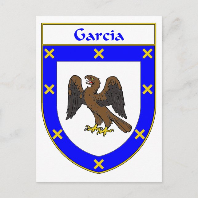 Postal Escudo de armas de García/reposo familiar (Anverso)
