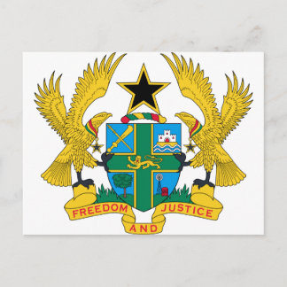 Postal Escudo de armas de Ghana