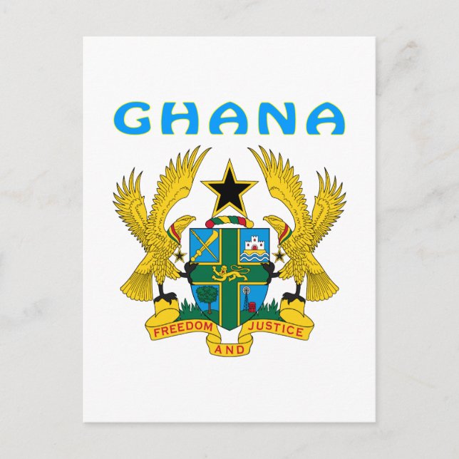 Postal Escudo De Armas De Ghana (Anverso)