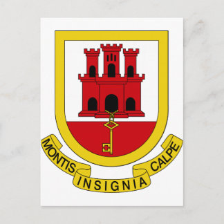 Postal Escudo de armas de Gibraltar