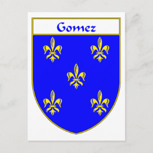 Postal Escudo de armas de Gómez/reposo familiar