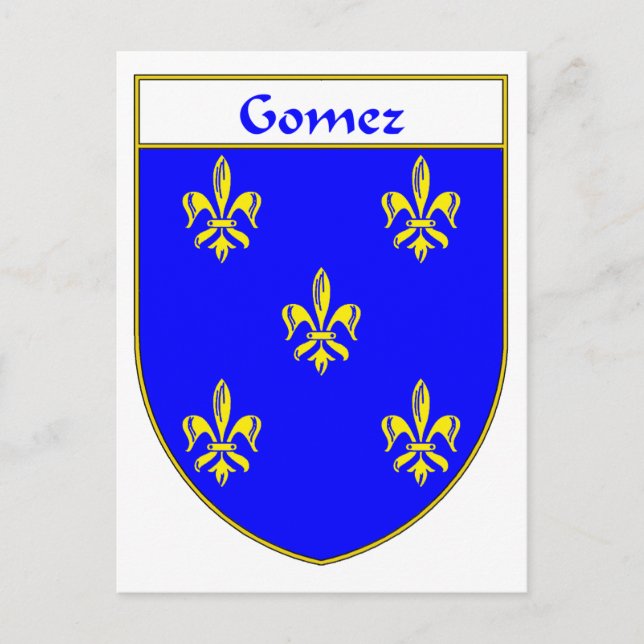 Postal Escudo de armas de Gómez/reposo familiar (Anverso)