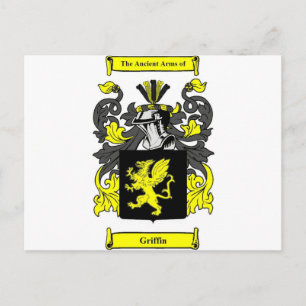 Postal Escudo de armas de Griffin