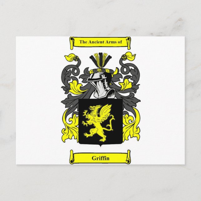 Postal Escudo de armas de Griffin (Anverso)