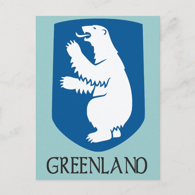 Postal Escudo de armas de Groenlandia (Anverso)
