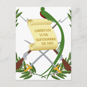 Postal Escudo de armas de Guatemala