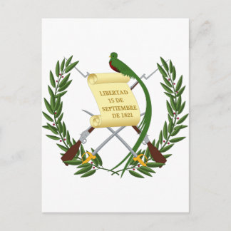 Postal Escudo de armas de Guatemala