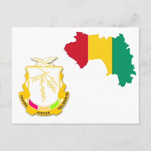 Postal Escudo de armas de Guinea (Anverso)