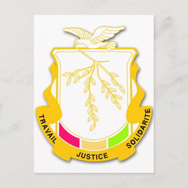 Postal Escudo de armas de Guinea (Anverso)