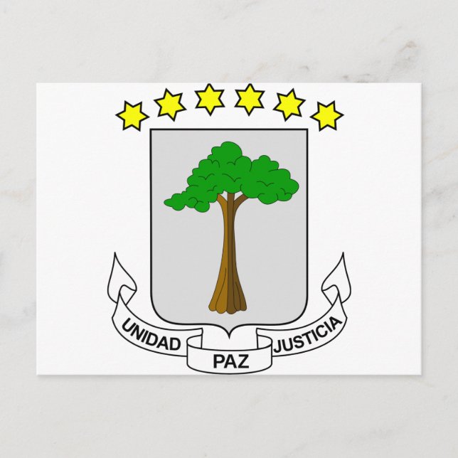 Postal Escudo de armas de Guinea Ecuatorial (Anverso)