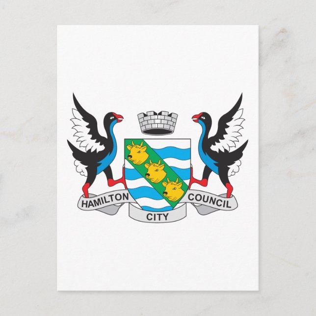 Postal Escudo De Armas De Hamilton (Anverso)