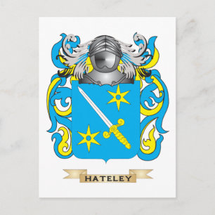 Postal Escudo de armas de Hateley (escudo familiar)