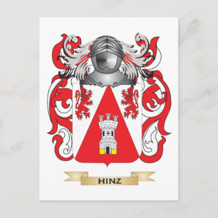 Postal Escudo de armas de Hinz (escudo familiar)