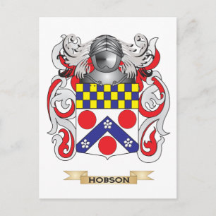 Postal Escudo de armas de Hobson (escudo familiar)