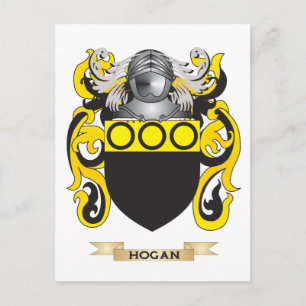 Postal Escudo de armas de Hogan (escudo familiar)