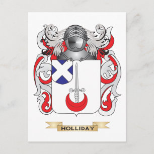 Postal Escudo de armas de Holliday (escudo familiar)