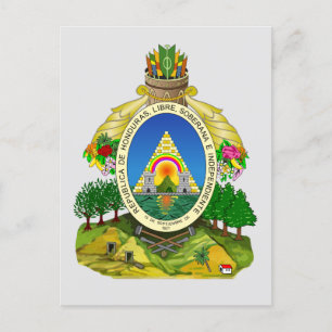 Postal Escudo de armas de Honduras
