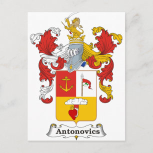 Postal Escudo de armas de Hungría de la familia Antonovic