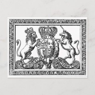 Postal Escudo de armas de Inglaterra